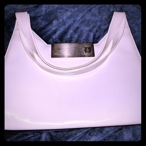 Vintage Ferragamo White Leather Handbag
